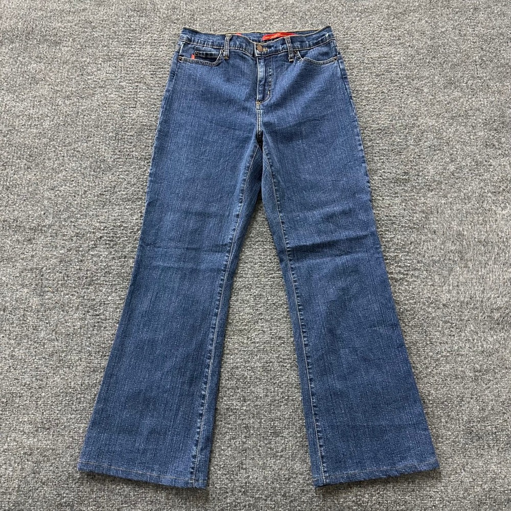 NYDJ Jeans Womens Size 12P Blue Tummy Tuck Bootcut Stretch Denim USA Made P4000